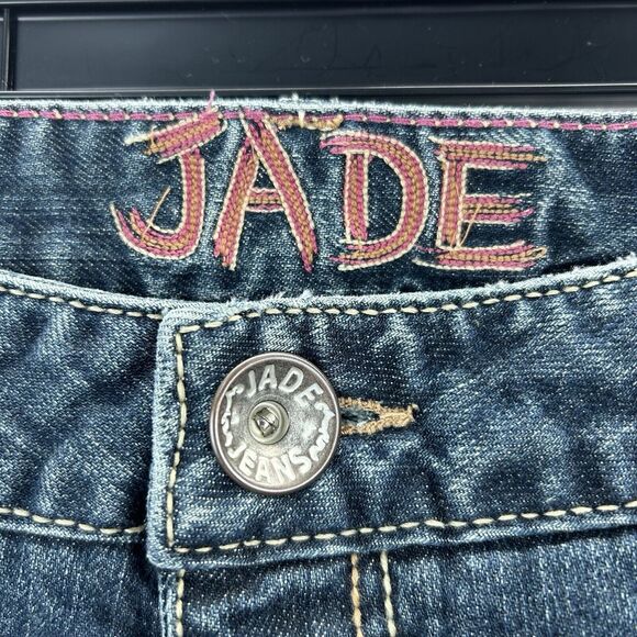 Jade Jeans Bootcut Juniors Size 7 Embroidered Logo 27 x 32 Cotton Spandex Blend - Picture 6 of 13
